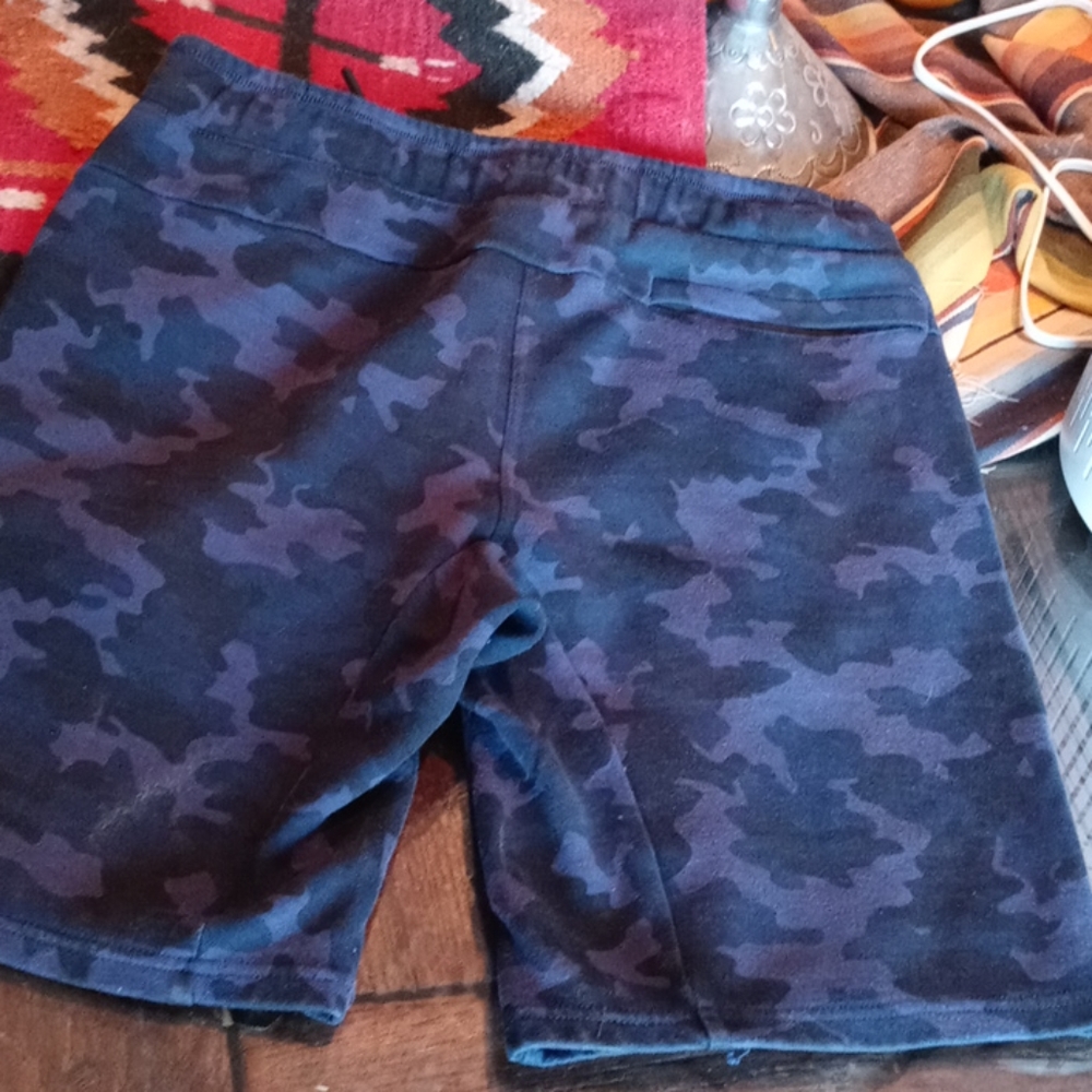 Kyodon Blue Camouflage Draw String Cotton Shorts